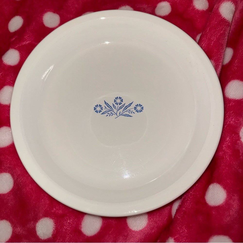 Vintage‎ Corning Ware Blue Cornflower Pie Plate P-309 Pyroceram Dish Made in USA